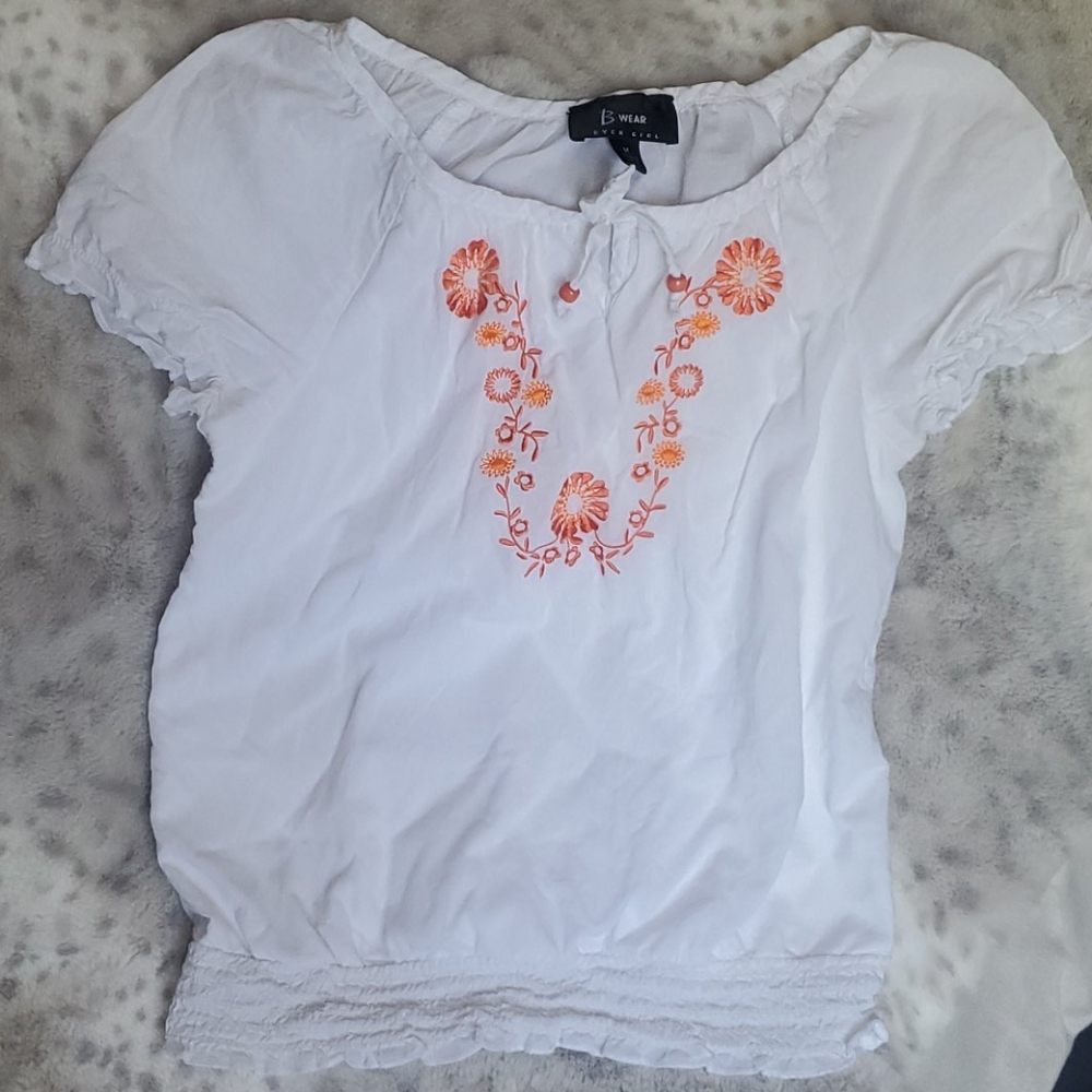 B•Wear• Girl's Peasant Shirt•NWOT